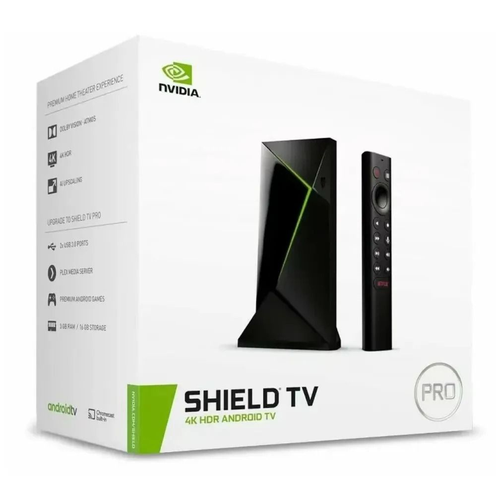 NVIDIA Медиаплеер SHIELD TV PRO Android, 3 ГБ/16 ГБ, Bluetooth, Wi-Fi,  черный