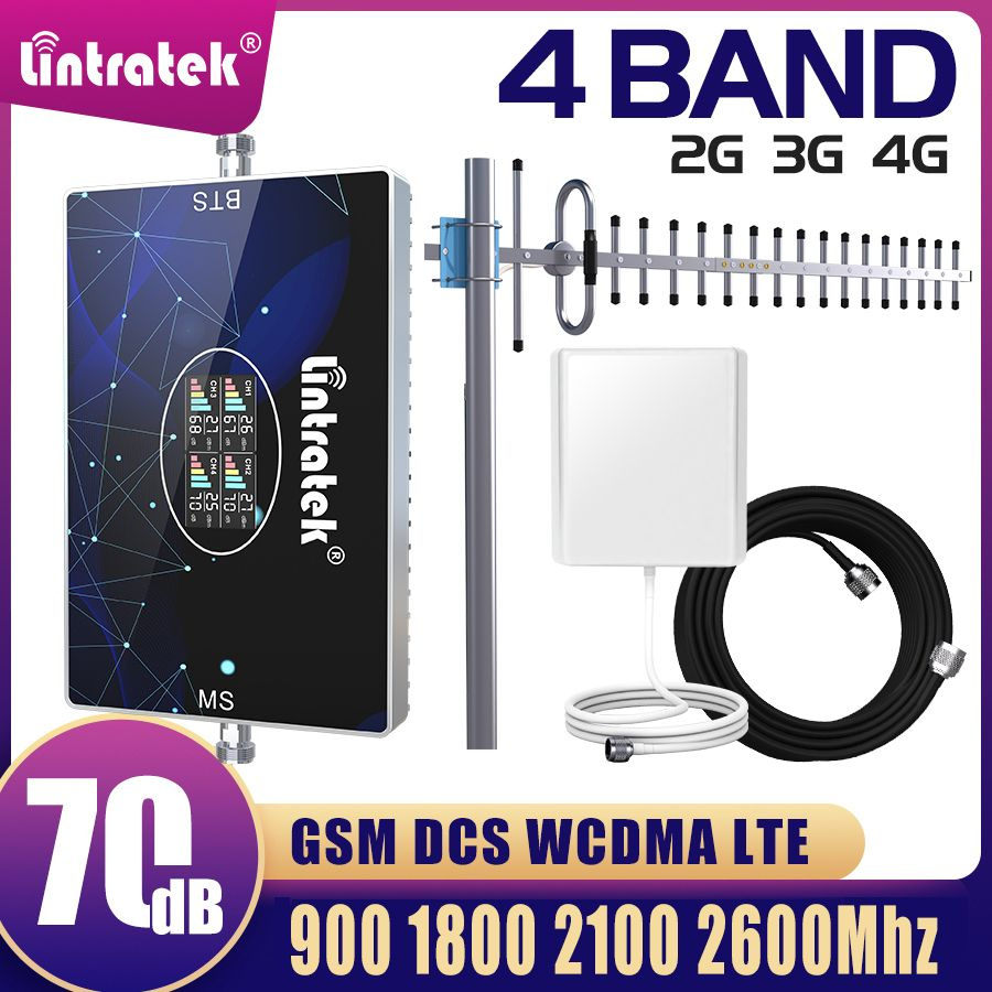 Lintratek Усилитель сотовой связи DCS LTE ретранслятор 2G 3G 4G 900 ...