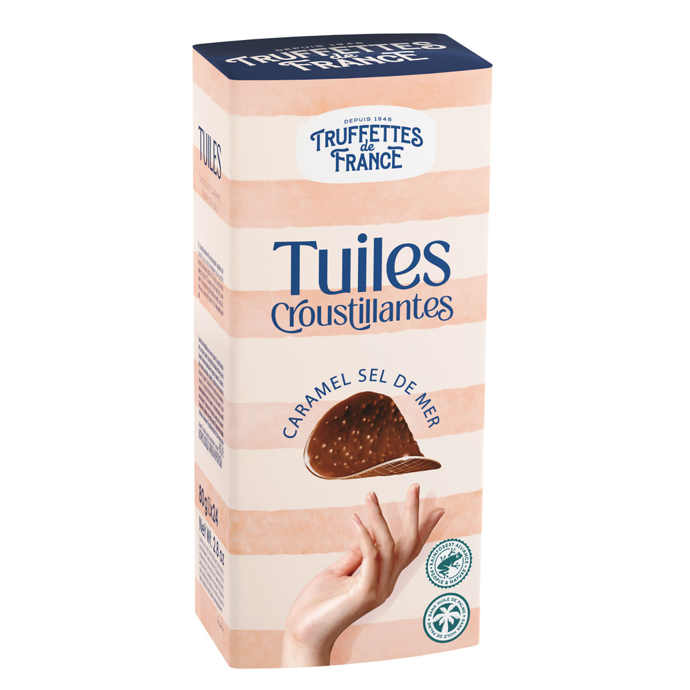Чипсы CHOCMOD Truffettes de France Crunchy Milk Toffee Salt Chocolate из молочного шоколада с карамелью #1