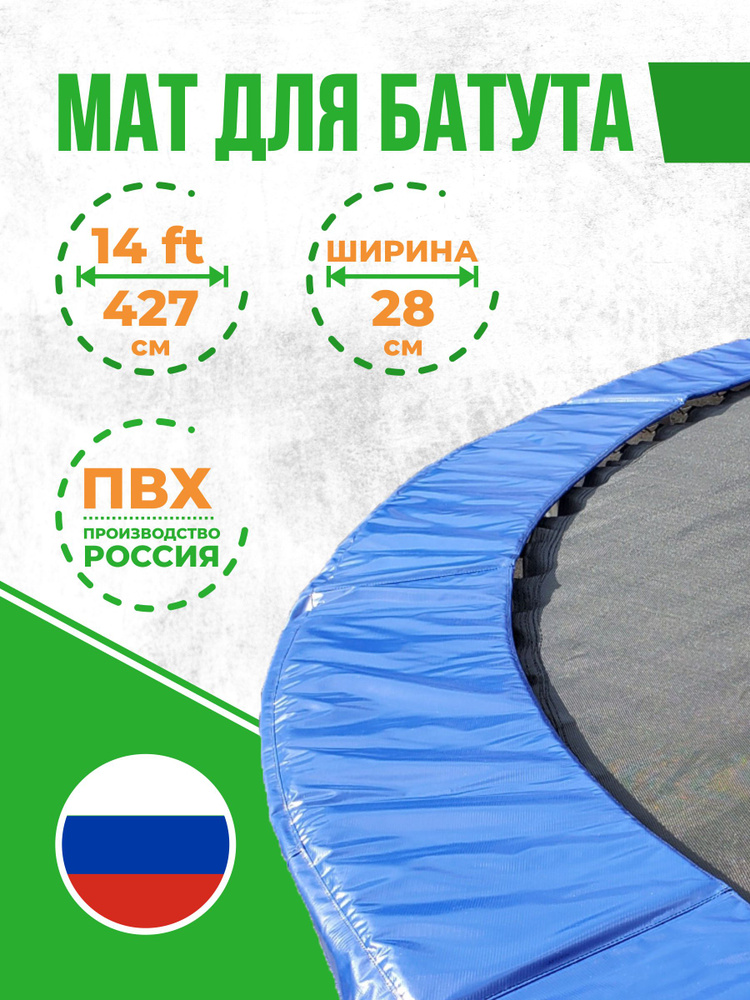 Защитный мат на пружины для батута 14 футов, ширина 28 см (14Ft, 427 см)  #1