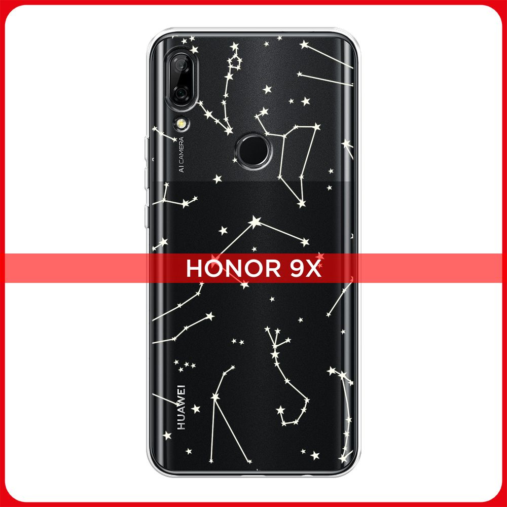 Силиконовый чехол на Honor 9X/Huawei P Smart Z / Хонор 9Х Карта созвездий,  прозрачный - купить с доставкой по выгодным ценам в интернет-магазине OZON  (182783353)