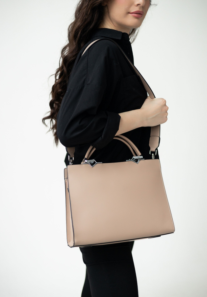 Сумка женская кожаная натуральная тоут через плечо кросс-боди средняя ...