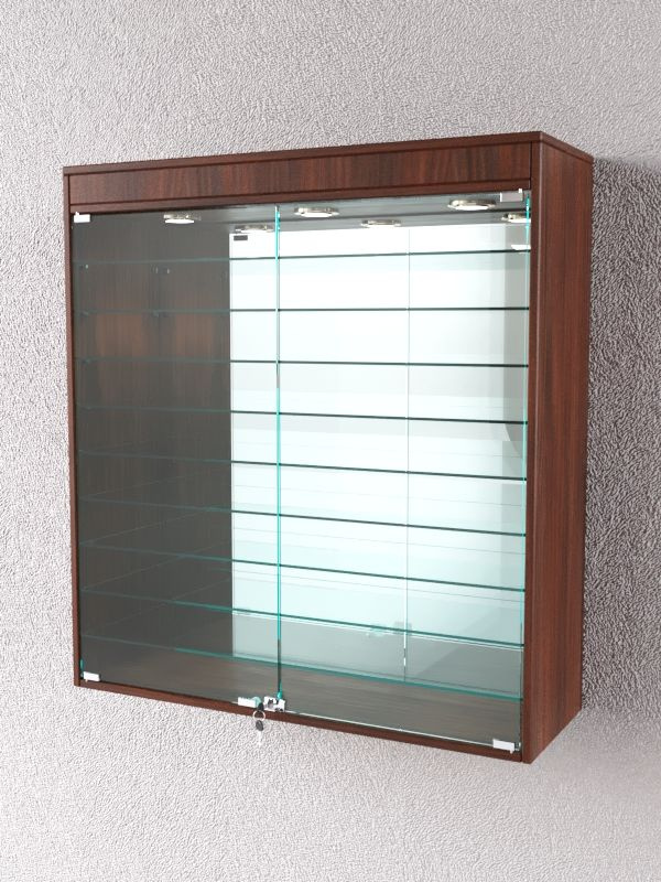 Шкаф-витрина Westcom Витрина настенная №4-8АГ с зеркалом и с подсветкой ...