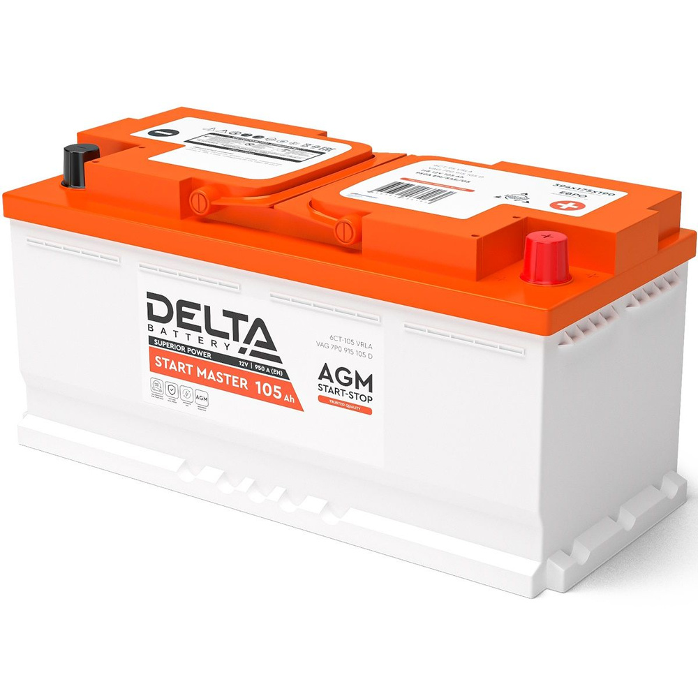 Аккумулятор для мототехники Delta Battery AGM Start-Stop купить по выгодной  цене в интернет-магазине OZON (1326477960)