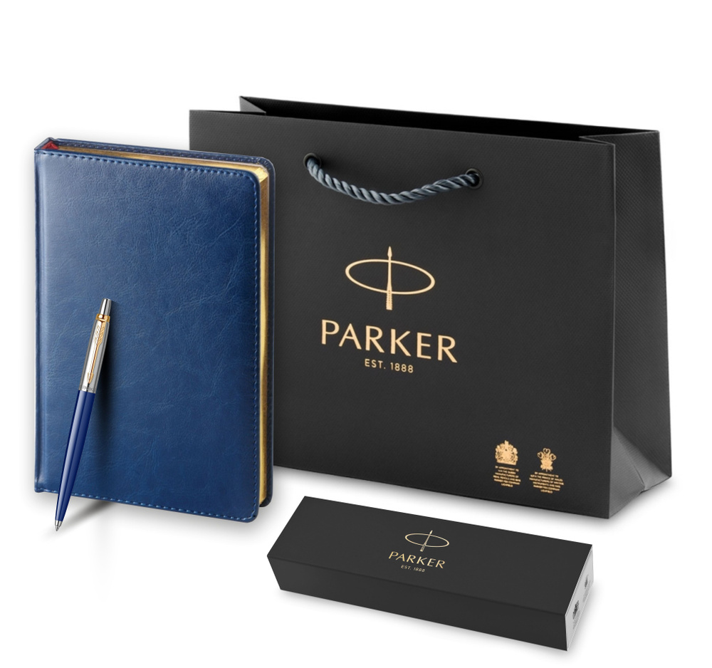 Подарочный набор: Parker Jotter K160, цвет: Blue/GT и ежедневник синий недатированный  #1