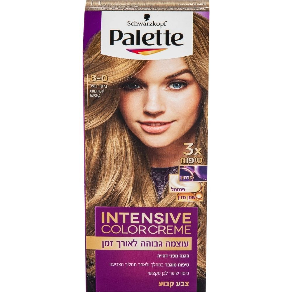 Крем-краска для волос Palette 8-0, светлый блонд - купить с доставкой ...