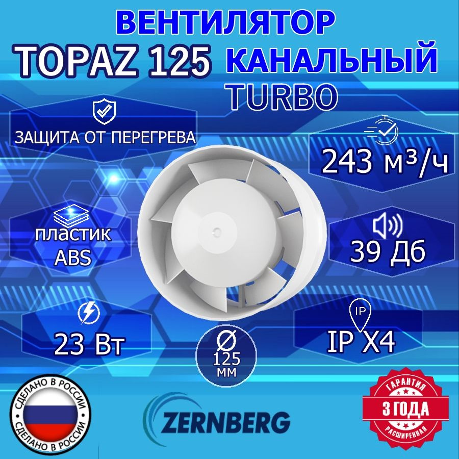 Вентилятор Zernberg Topaz 125 TURBO #1