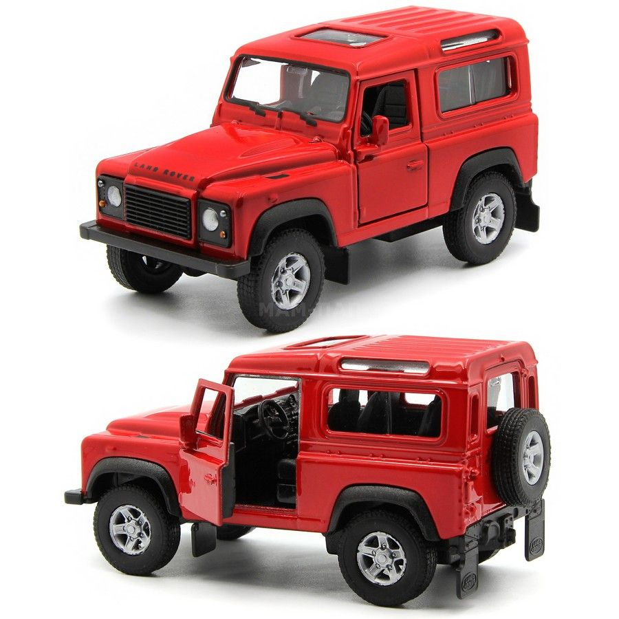 Машинка металлическая Welly 1:39 Land Rover Defender (Ленд Ровер Дефендер)  инерционная, двери открываются / Красный - купить с доставкой по выгодным  ценам в интернет-магазине OZON (980433963)