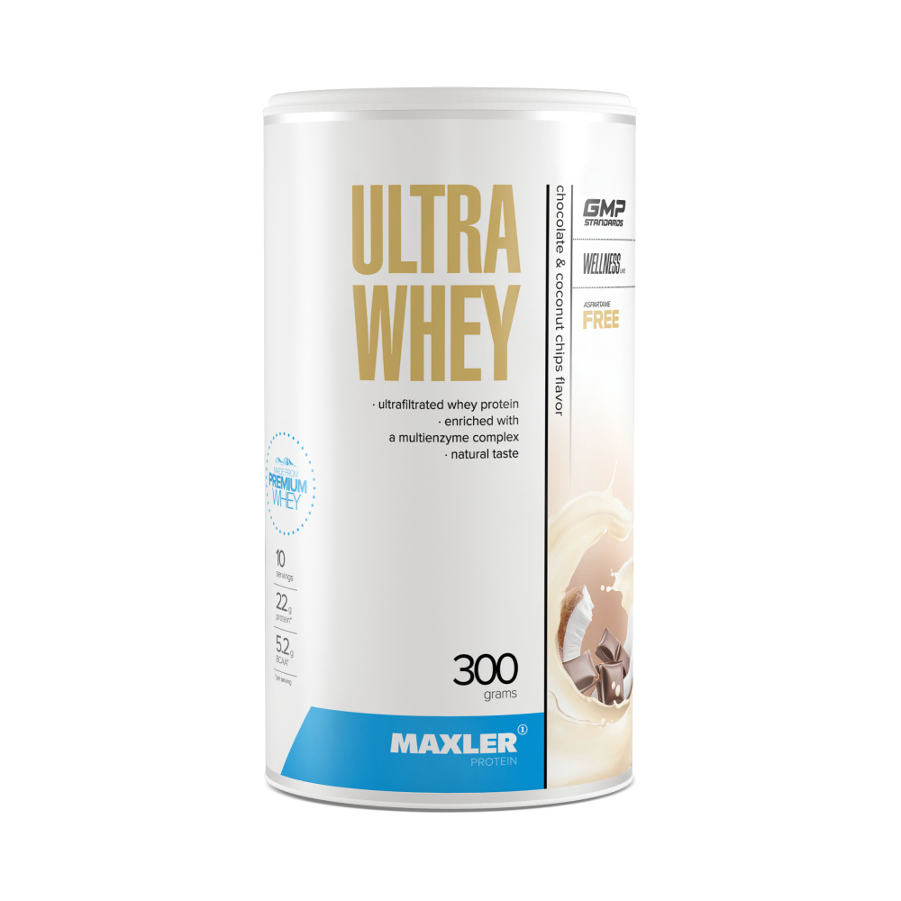 Протеин сывороточный для мужчин и женщин Maxler Ultra Whey 300г Шоколад-Кокос  #1