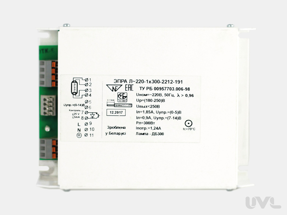 ЭПРА (блок питания, балласт) для УФ ламп мощностью до 300 Вт (ЭПРА Л-220-1х300-2212-191)  #1