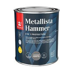 Краска для металла по ржавчине молотковая 3в1 Tikkurila Metallista Hammer, 0,8 л, серебристая  #1