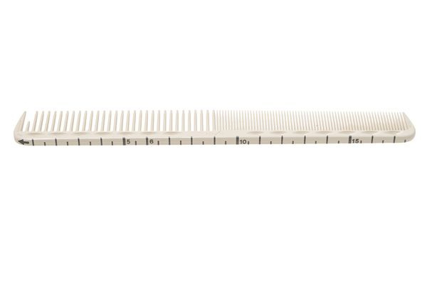 Расчёска Y.S.PARK для стрижки с линейкой 18 см белая #1