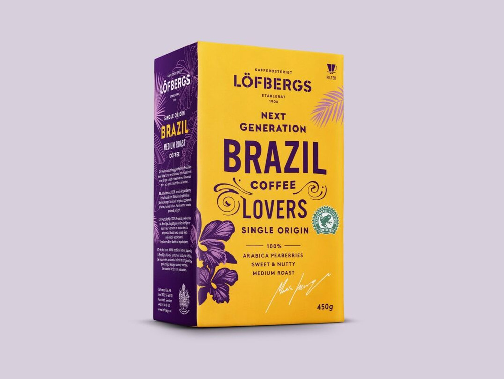 Кофе молотый Lofbergs Lovers Brazil , 450 г (из Финляндии) - купить с ...