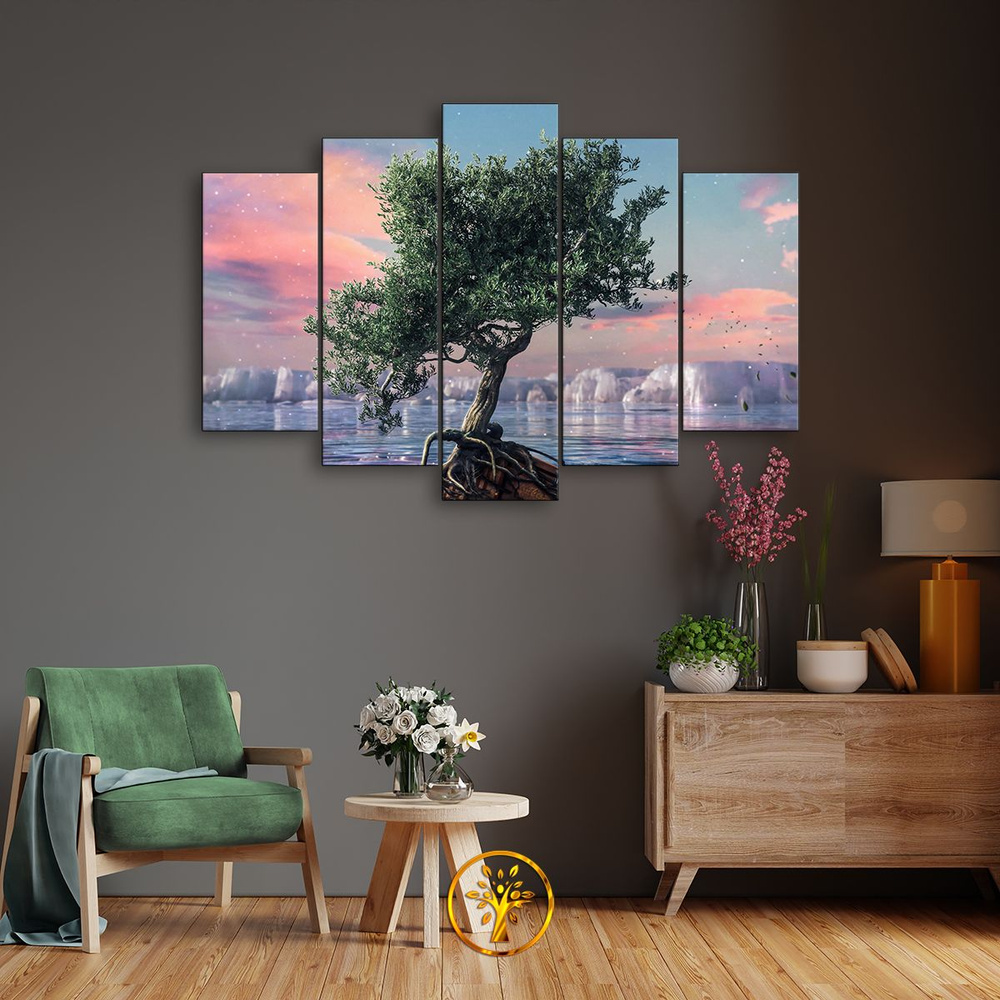 Модульная картина для интерьера на стену "Дерево" 80х140 см М3850  #1