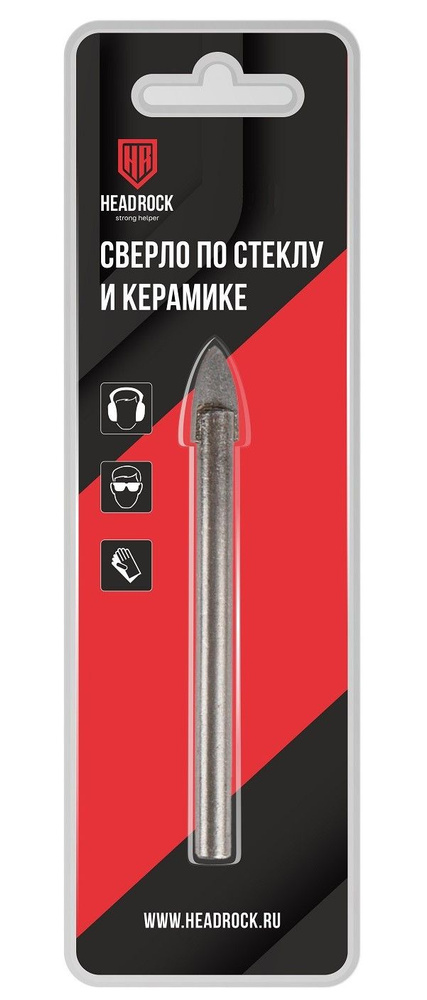Сверло по керамограниту, кафелю и стеклу 6 мм 2 грани HeadRock - купить ...
