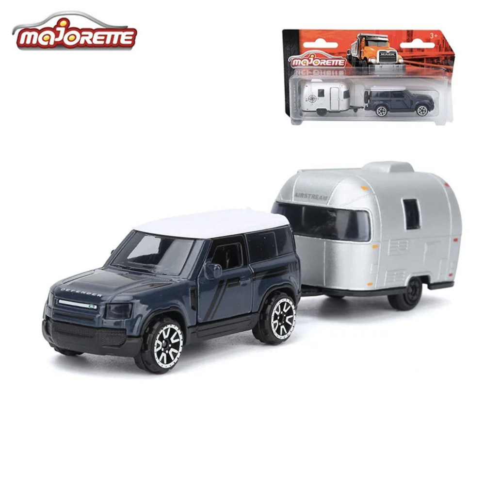 Машинка коллекционная Majorette Туристический автомобиль Прицеп AIRSTREAM  SPORT 16 & LAND ROVER DEFENDER 90 - купить с доставкой по выгодным ценам в  интернет-магазине OZON (1388740687)