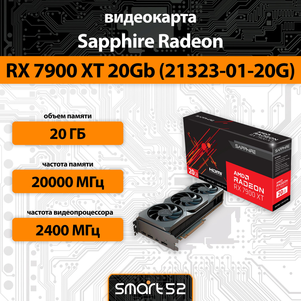 Видеокарта Sapphire Radeon RX 7900 XT, 20 ГБ GDDR6 - купить по низким ...