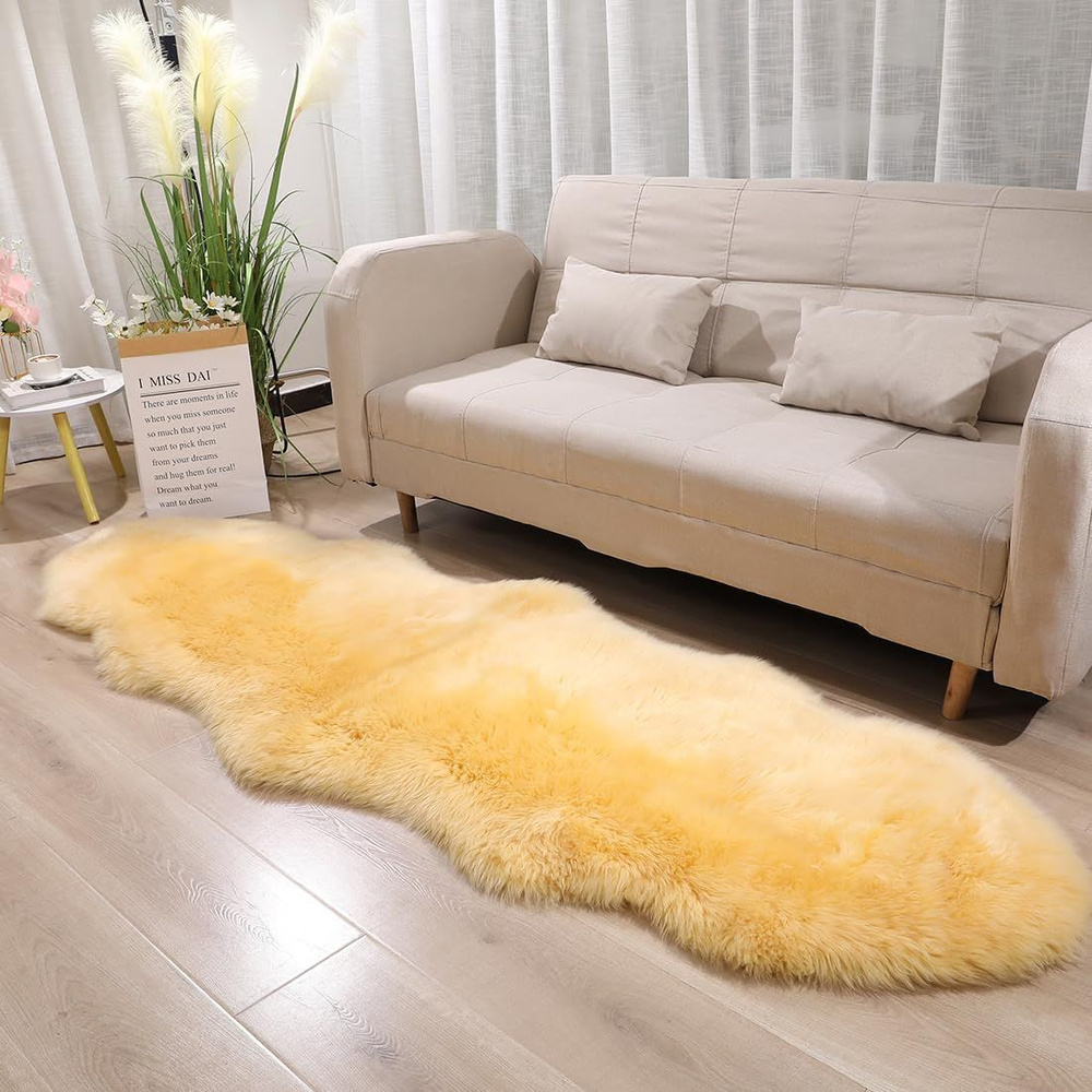 шкура овечья натуральная,шкура на пол,коврик, накидка на диван,70*200cm ...