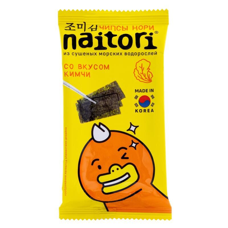 Чипсы-нори Naitori со вкусом кимчи 3 г 10 штук в упаковке #1