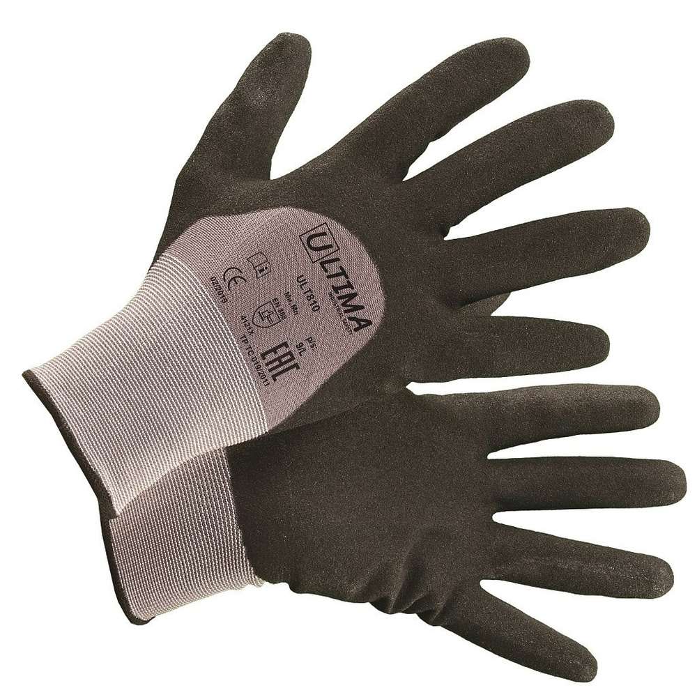 Перчатки ULT810 из смесовой пряжи с покрытием 3/4 из полимерполиуретана ULTIMA, Размер 10 XL, 2 пары #1