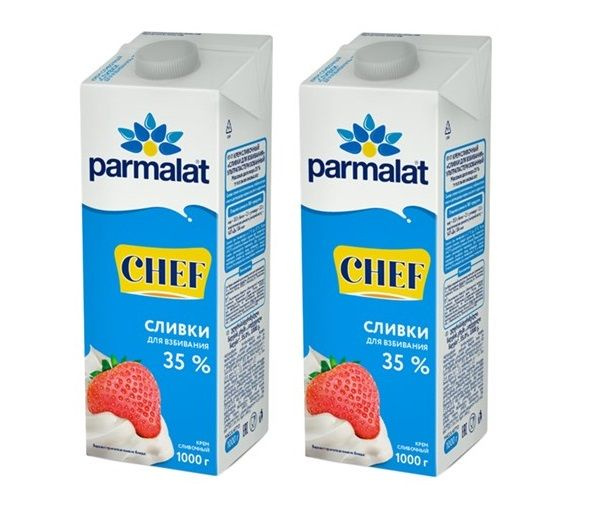 Сливки Parmalat ультрапастеризованные для взбивания 35%, 1л, 2 шт  #1