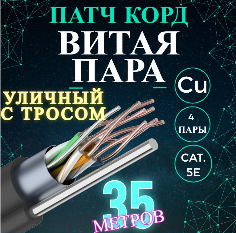 Кабель RJ-45 Ethernet DIVISAT Патч корд FTP4, категории 5е, RJ45 ...
