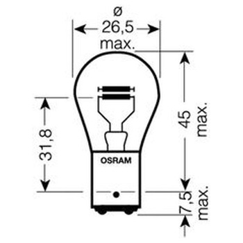 10x OSRAM Kugellampe P21/5W ULTRA LIFE_PKT862W075 