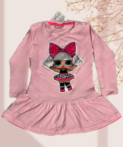 Платье для девочки нарядное KAFTAN «Куколка», цвет серый, рост 98-104, размер 30