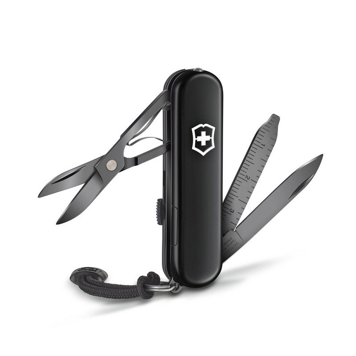 Нож-брелок Victorinox Classic Signature Lite, 58 мм, 7 функций, черный ...
