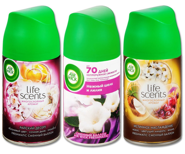 Набор сменных баллонов для освежителя воздуха Air Wick "Королевский", 3 ...