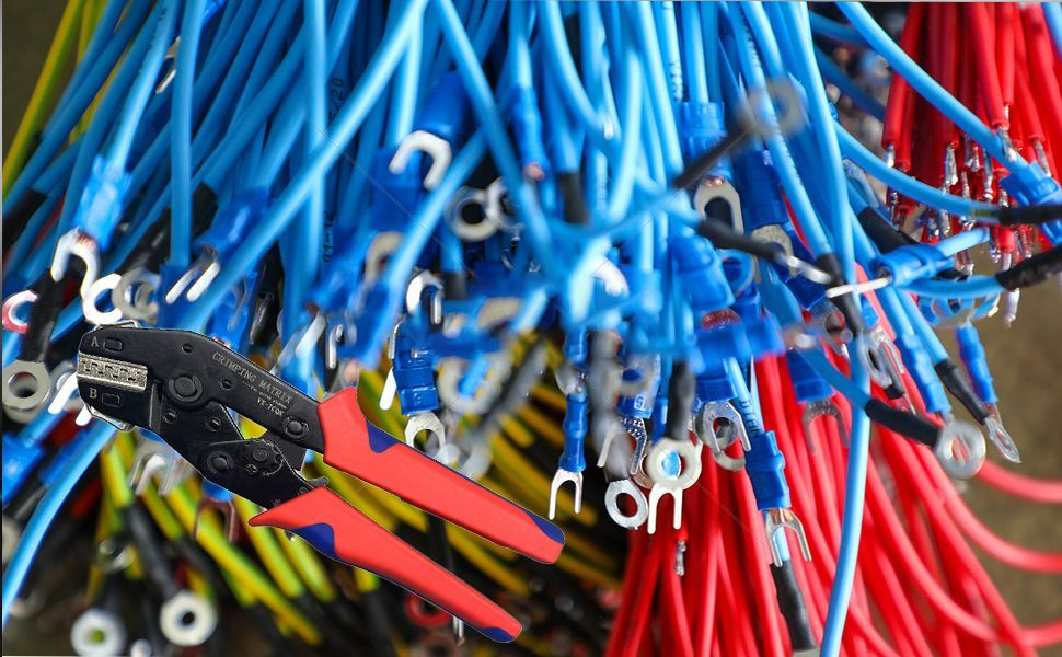 SN58B Обжимные клещи и набор обжимных клемм 600 шт. купить на OZON по ...