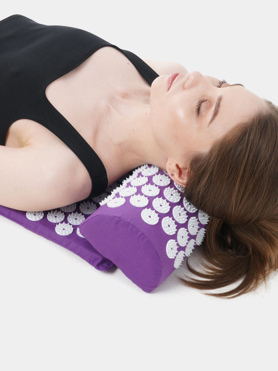 Аппликатор Кузнецова / массажный акупунктурный коврик с валиком для ...