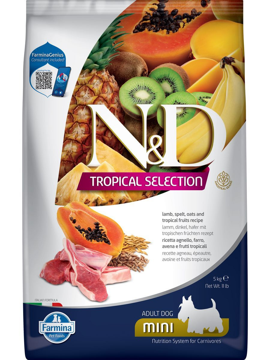 Farmina N&D Tropical Selection корм для собак малых пород, с ягненком ...
