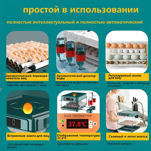 Инкубатор Несушка на 63 яйца 220/12В (46вг)