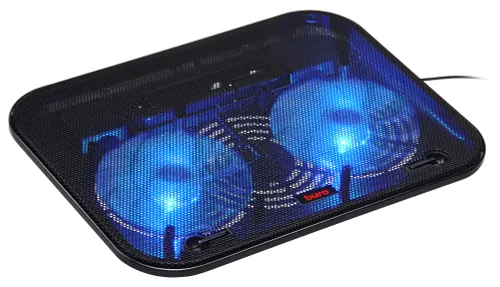 Подставка для ноутбука Buro BU-LCP140-B214H 14" 338x255x22мм 1xUSB 2x 140ммFAN 480г металлическая се