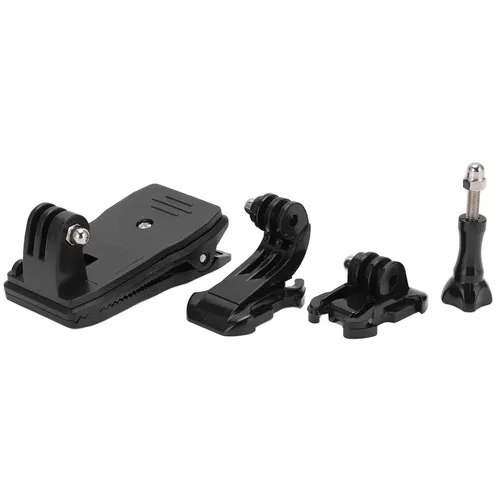 Крепление для экшн-камеры, клипса на рюкзак, 360 вращение, J-образная застежка, совместимость с GoPr