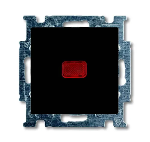 BJB Basic 55 Шато (чёрн) Выключатель 1-клавишный с подсветкой