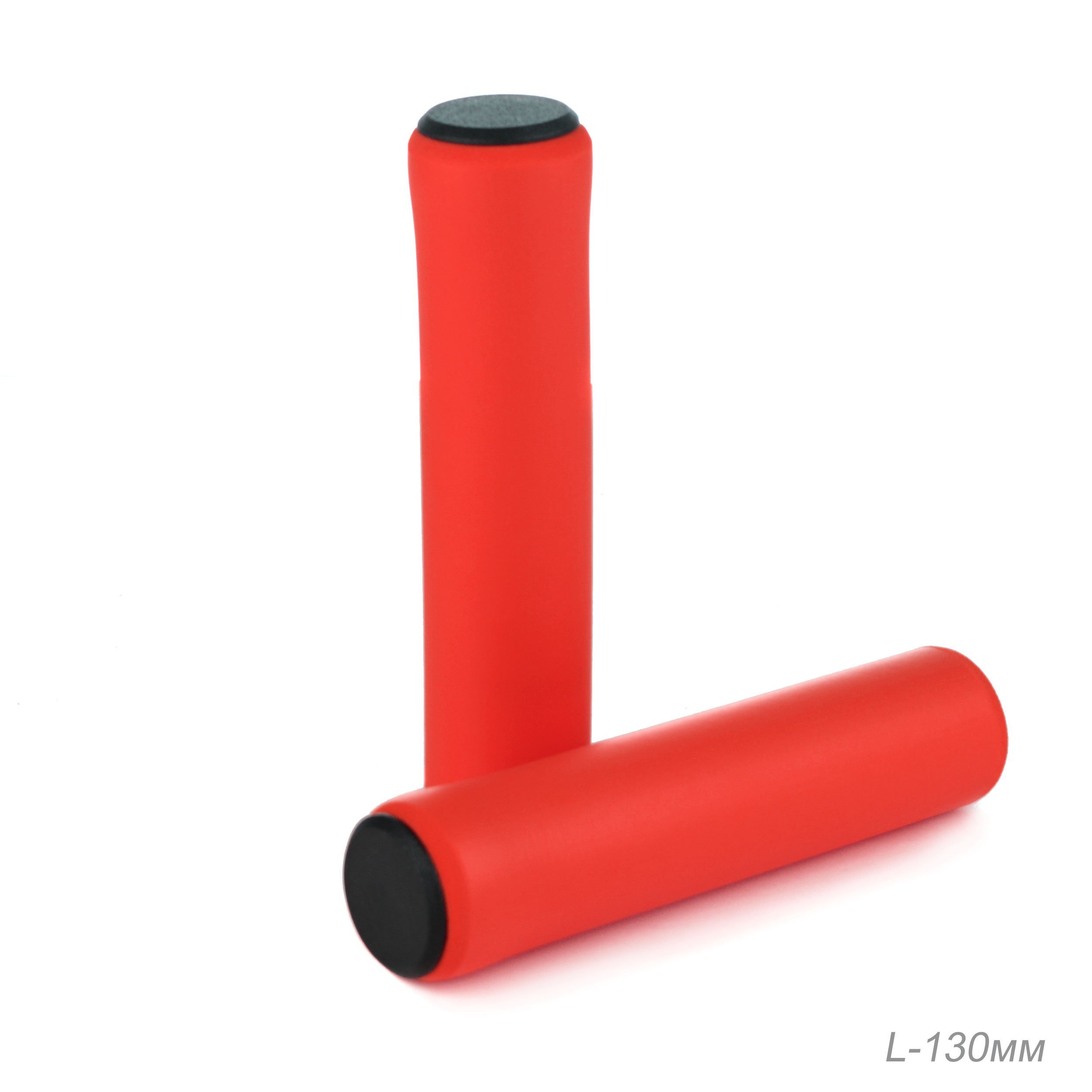 Грипсы для велосипеда COMIRON XJBT 130 мм, силикон, красные, 2 шт.