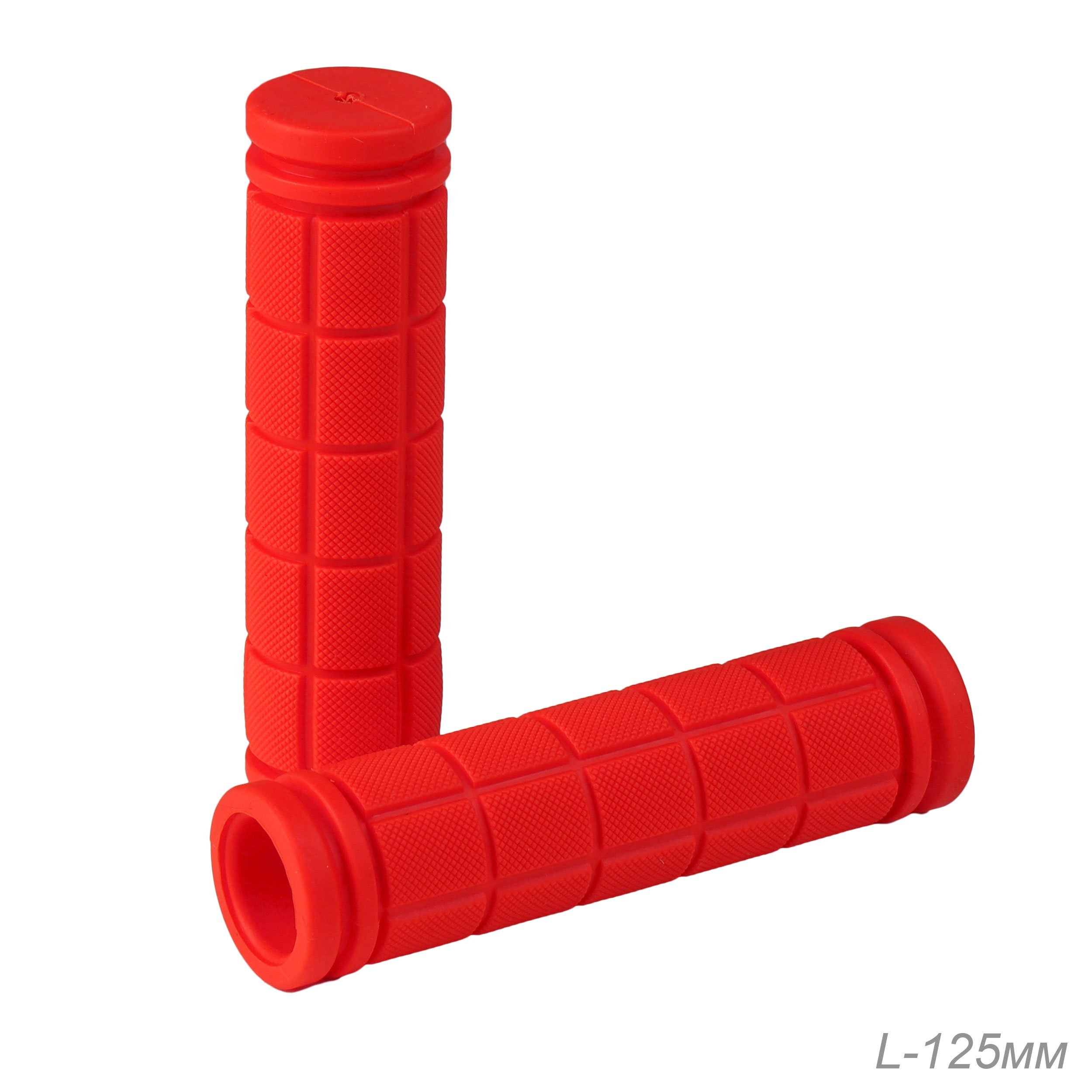 Грипсы для велосипеда COMIRON H-02 R 125 мм, TPE, красные, 2 шт.