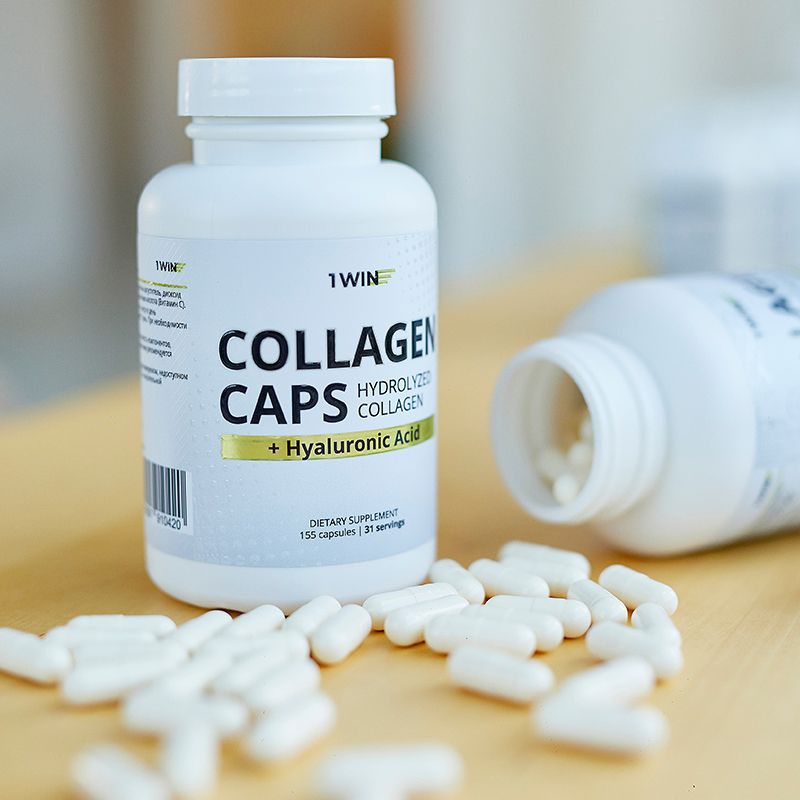 Коллаген с гиалуроновой кислотой и витамином C в капсулах collagen для ...