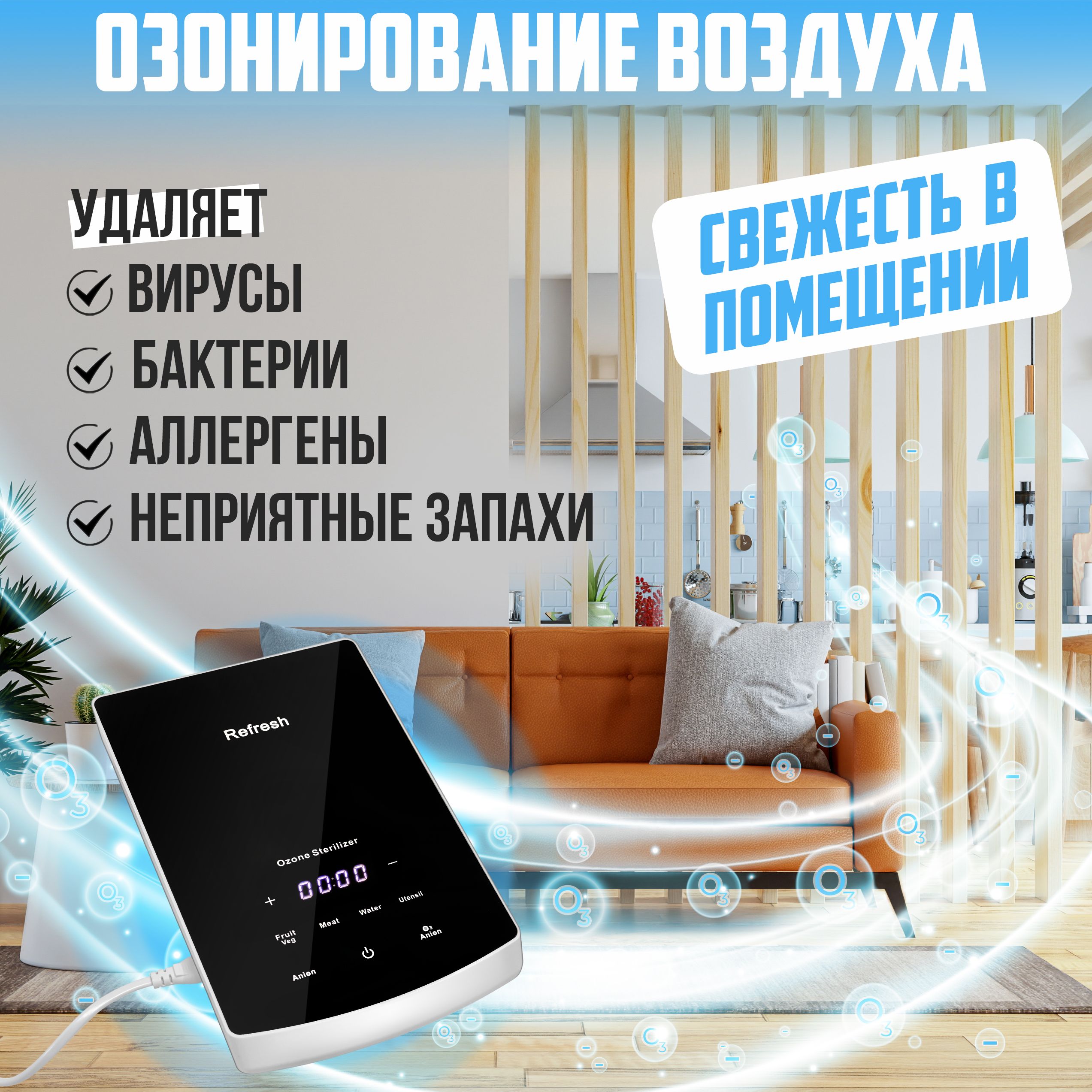 Озонатор для квартиры отзывы. Озонатор ионизатор refresh 2 в 1. Ионизатор для холодильника. Refresh ECOHITEK озонатор инструкция.