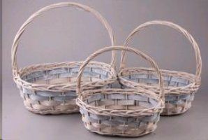 Корзина декоративная, подарочная для цветов, фруктов, подарков, 3 штуки Корзина декоративная, подарочная для цветов, фруктов, подарков, 3 штуки