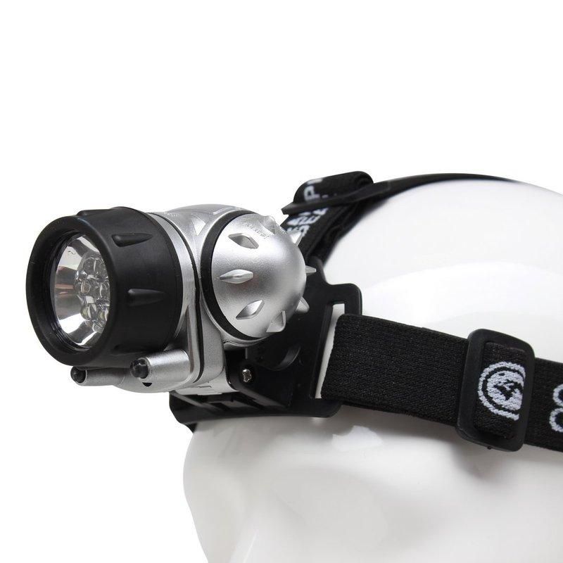 Фонарь Camping Gear 7+2LED 160lm 3AAA (налобный)