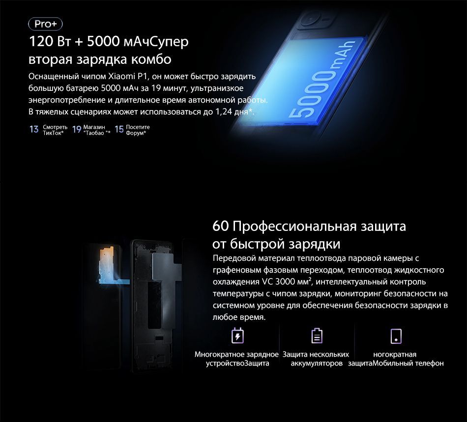 Смартфон Xiaomi Redmi Note 12 Pro+ глобальная прошивка(поддержка русского  языка) - купить по выгодной цене в интернет-магазине OZON (927880213)