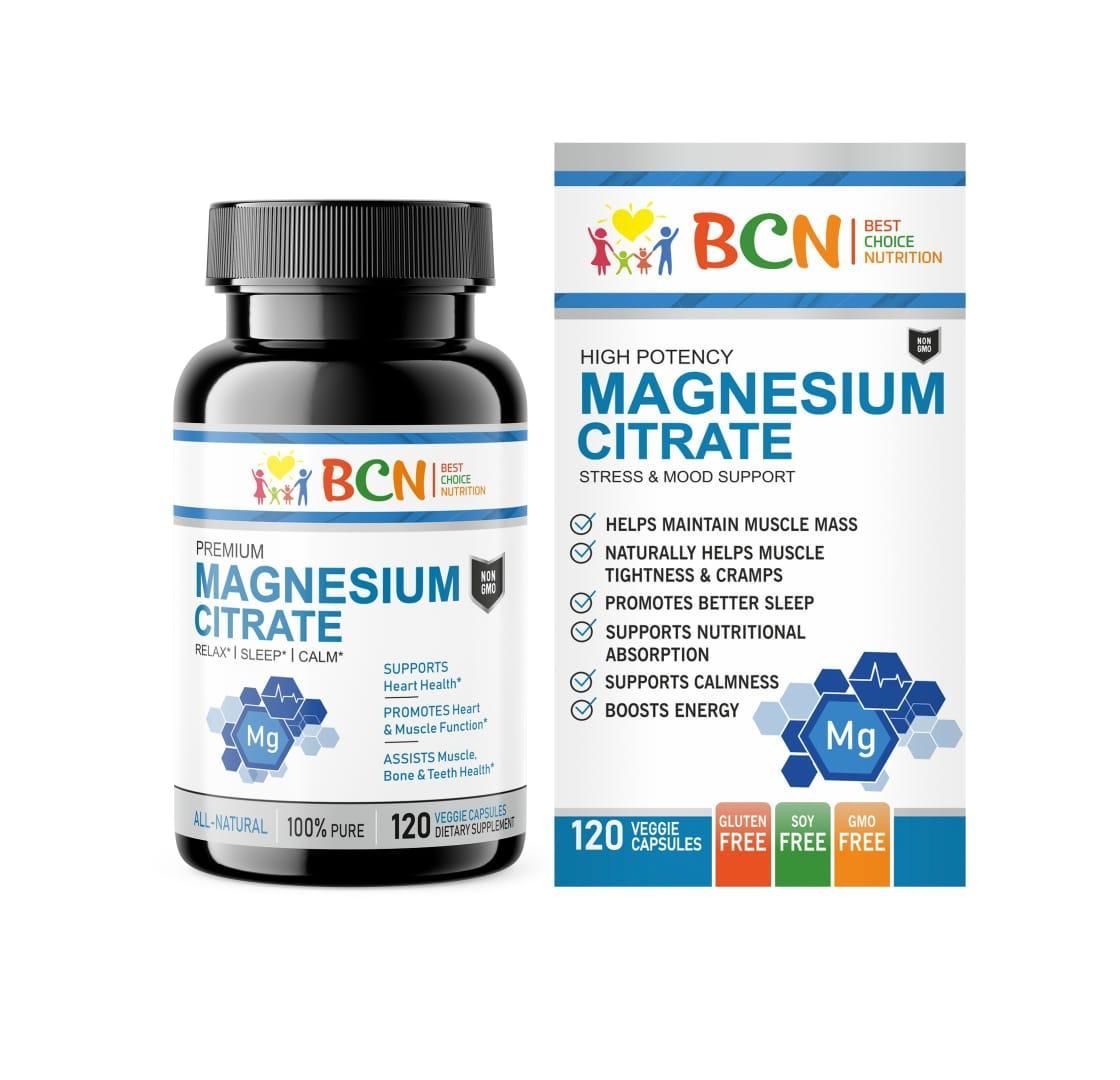 Магний цитрат, Magnesium Citrate, 400мг, 120 капсул - купить с ...