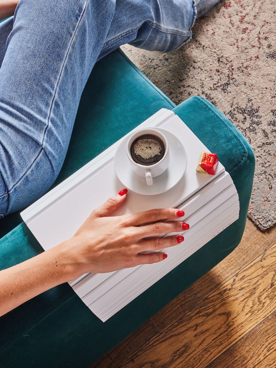 Подставка на подлокотник дивана из бамбука ALPY, Накладка для дивана ...