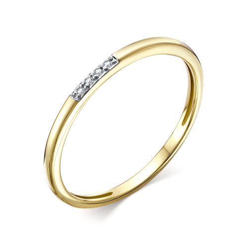 АЛЬКОР Кольцо золотое женское 585 пробы с 4 бриллиантами - купить с ...