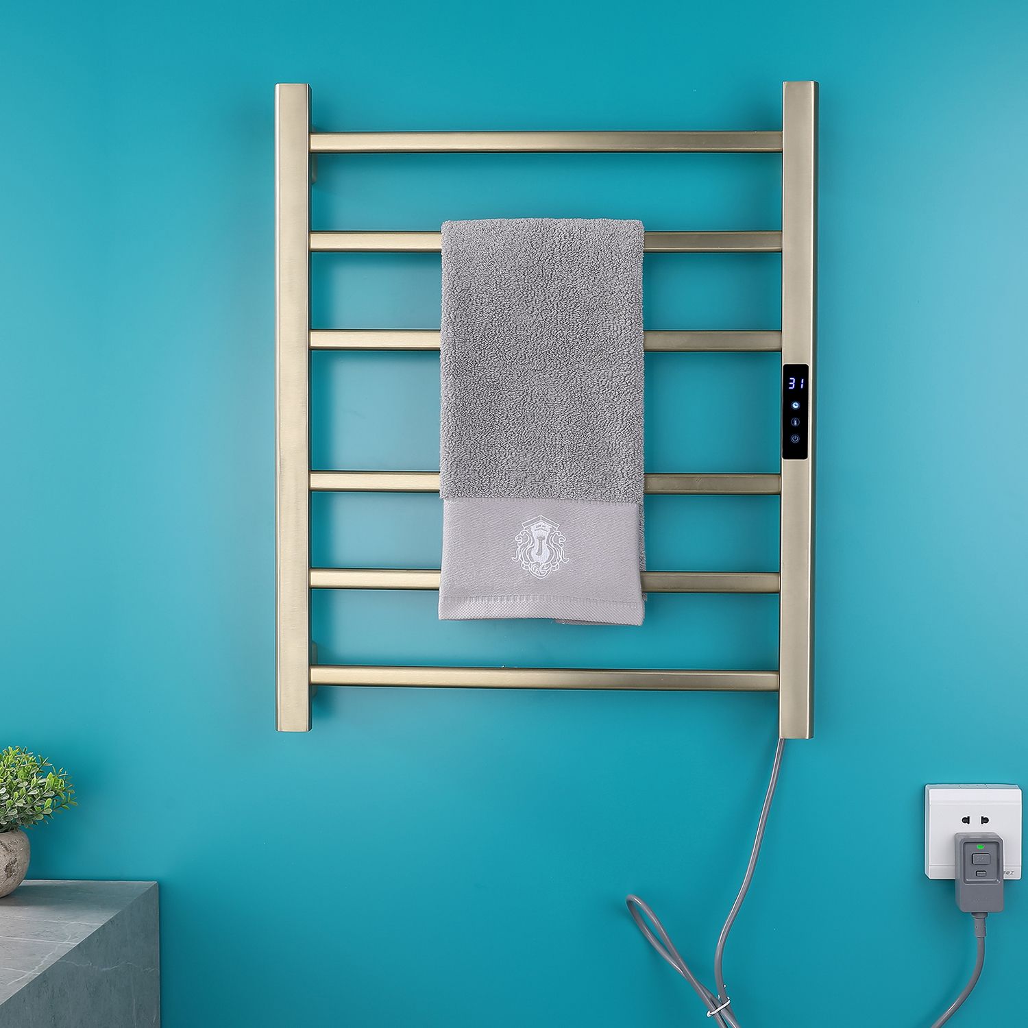 Полотенцесушитель Электрический Sunny coco 500мм 590мм форма Лесенка ...