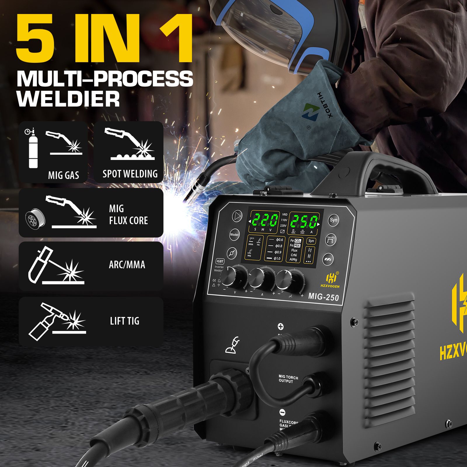 Сварочный аппарат HZXVOGEN, Блокировка от случайного включения ...