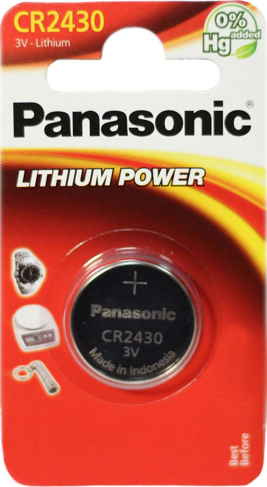 Panasonic Батарейка CR2430, Литиевый тип, 3 В, 1 шт - купить с ...